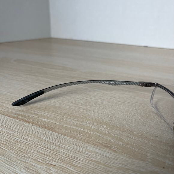 Ray-Ban RB8406 2502 Eyeglasses Carbon Fiber Silver Frames Only 53-17-140 - Picture 5 of 9